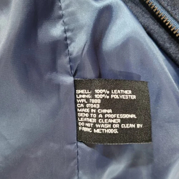 Anne Klein Blue Suede Leather Jacket - Size Small - Picture 6 of 11